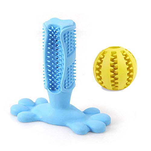ALP Direct Dog Toys Toothbrush and Dog Treat Dispenser Chew Ball Gift Set For Dog & Puppy Mental Stimulation Tooth Cleaning Product Stick 100% Natural Rubber 2 Items - Image 3