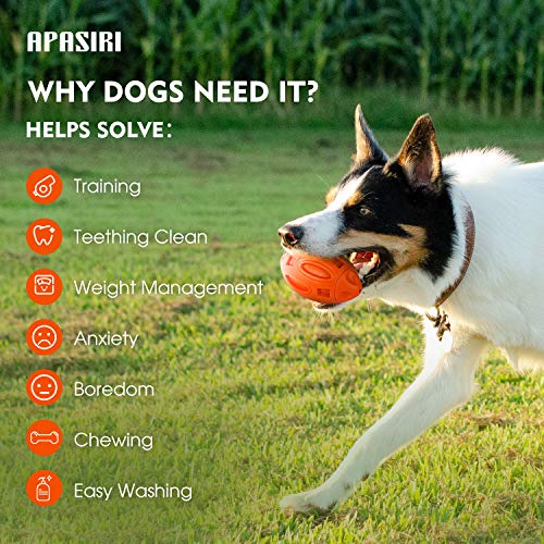 Apasiri Dog Toy Dog Chew Toy Durable Tough Ball Squeaky Dog Toys Almost Indestructible for Large Dogs Training Rubber Teething Toys Dog Great Gift for Dogs - Image 4