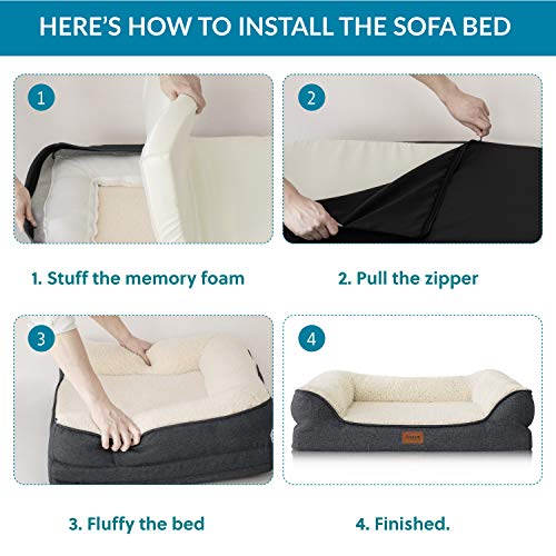 Bedsure Orthopedic Pet Sofa Beds for Small, Medium, Large Dogs & Cats - Image 5