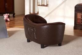 Deluxe Ultra Plush Snuggle Bed Dog Sofa – Brown (D34806/H) - Image 4