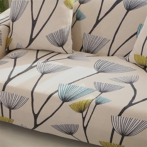 ENZER Sofa Slipcover Stretch Fabric Flower Bird Pattern Elastic Chair Loveseat Couch Settee Sofa Covers 1-Piece Pet Dog Protector - Image 4