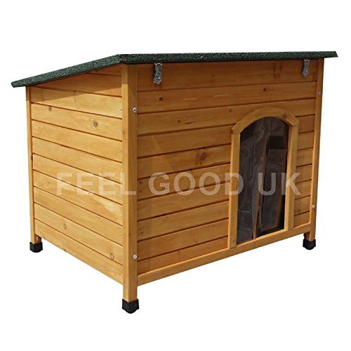 FeelGoodUK Wooden Dog Kennel, 101 x 74 x 80 cm - Large - Image 3