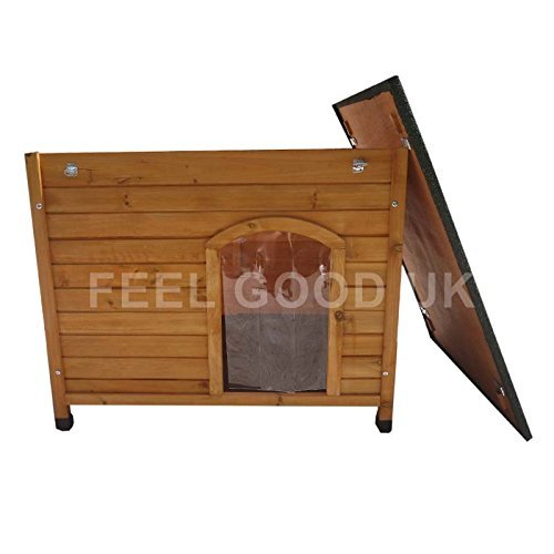 FeelGoodUK Wooden Dog Kennel, 101 x 74 x 80 cm - Large - Image 6