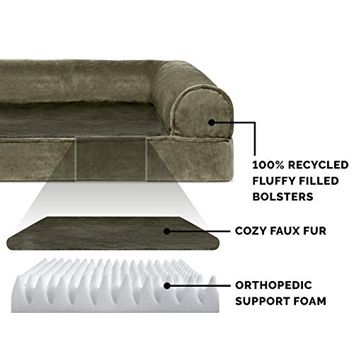Furhaven Pet Dog Bed | Orthopedic Sofa-Style Couch Pet Bed for Dogs & Cats - Available in Multiple Colors & Styles - Image 5