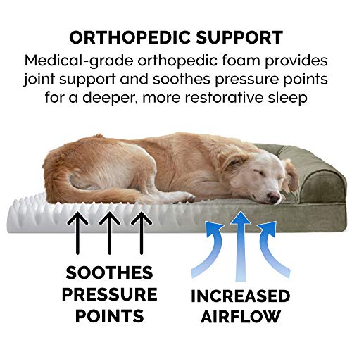 Furhaven Pet Dog Bed | Orthopedic Sofa-Style Couch Pet Bed for Dogs & Cats - Available in Multiple Colors & Styles - Image 6