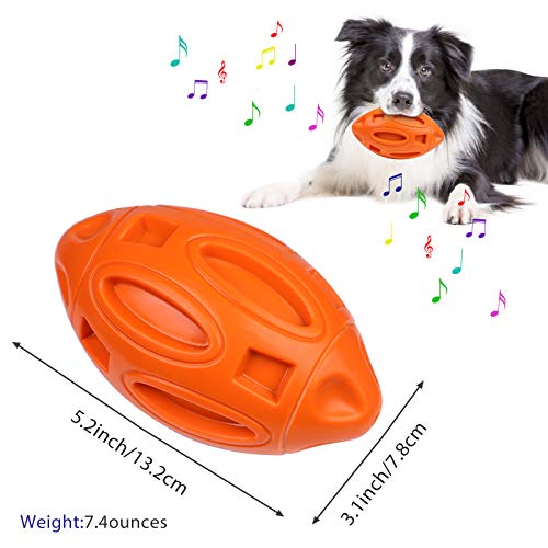 G.C Squeaky Dog Chew Toys for Aggressive Chewers Indestructible Tough Rubber Ball Dog Toys Teeth Cleaning for Large and Small Dogs - Image 4