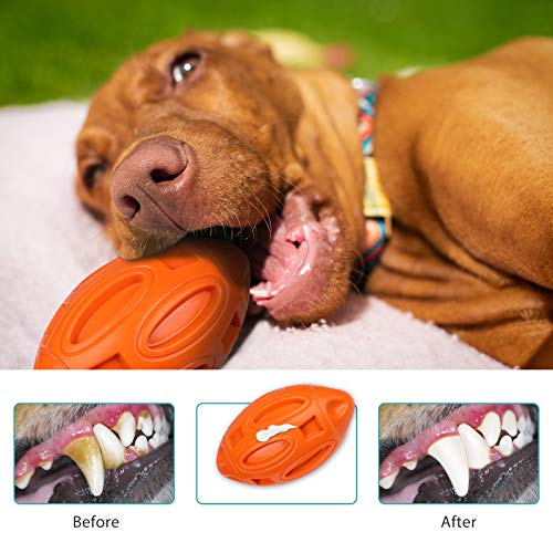 G.C Squeaky Dog Chew Toys for Aggressive Chewers Indestructible Tough Rubber Ball Dog Toys Teeth Cleaning for Large and Small Dogs - Image 5
