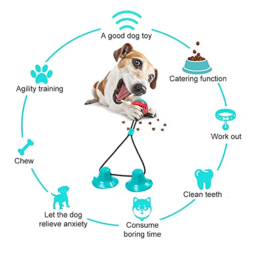 HAOPINSH Dog Chew Toys Ball Almost Indestructible Rubber Interactive Treat Toys Durable Training Toy Tough Puppy Toys Strong Teething Toothbrush Dog Great Gift - Image 3