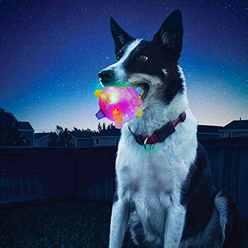 HZL Jumping Playing Light-Up for Games Teeth Cleaning Flashing Chew Toys, Bouncing Ball Dog Toy, LED Play Jumping Joggle Crazy Chew Toys - Image 3