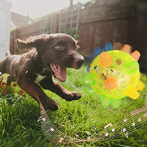 HZL Jumping Playing Light-Up for Games Teeth Cleaning Flashing Chew Toys, Bouncing Ball Dog Toy, LED Play Jumping Joggle Crazy Chew Toys - Image 5
