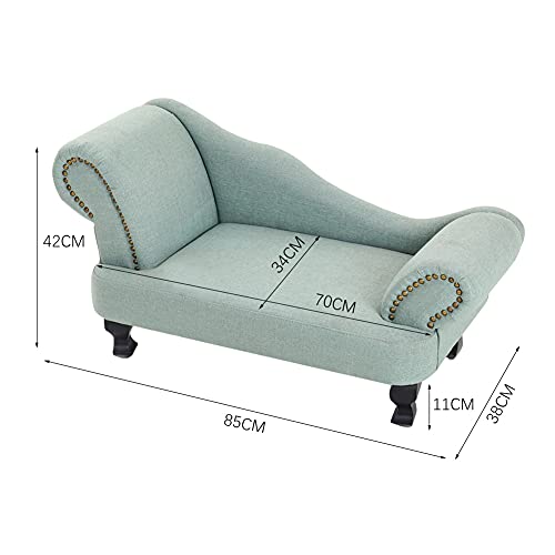 INMOZATA Dog Sofa Couch 69x40x38cm Dog Cat Bed Soft Plush Removable Sponge Cushion Mat Pet Bed Sofa Lounge for Small to Large Puppy Cat Kittens Indoor Outdoor (Grey) - Image 3