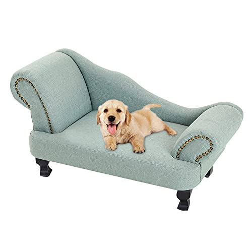 INMOZATA Dog Sofa Couch 69x40x38cm Dog Cat Bed Soft Plush Removable Sponge Cushion Mat Pet Bed Sofa Lounge for Small to Large Puppy Cat Kittens Indoor Outdoor (Grey) - Image 4