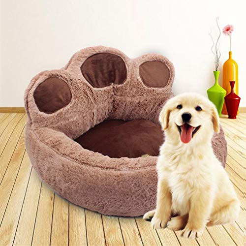 LA VIE Pet Bed Anti-Slip Bottom Cute Paw Shaped Dog Sofa Bed with Soft and Cozy Plush Portable Dog Mattress for Small Medium Dogs Cats Puppies with Bow tie Sunglasses for Animals - Image 7