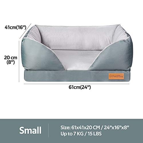 PetiFine Memory Foam Dog Bed, Orthopedic Dog Beds with Removable Washable Cover for Small Medium Large Dog Cats - Image 7