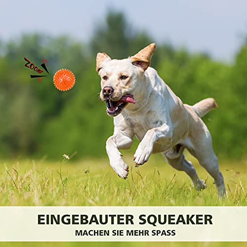 petizer 3-PACK Squeaky Dog Ball Toys ,Dogs Chew Spiky Ball , Floatable Dog Pool toy,Toss Fetch Toys for Puppy Rubber TPR, Dog Chew Toys for Boredom, Teeth Cleaning for Small and Medium Dogs - Image 6