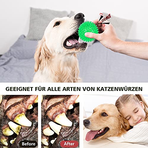 petizer 3-PACK Squeaky Dog Ball Toys ,Dogs Chew Spiky Ball , Floatable Dog Pool toy,Toss Fetch Toys for Puppy Rubber TPR, Dog Chew Toys for Boredom, Teeth Cleaning for Small and Medium Dogs - Image 7