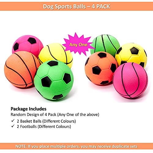 Petopedia 8 X 6cm Dog Balls Bright Dog Rubber Balls Sponge HIGH BOUNCE Floating Dog Toys for Boredom Sports Tennis Basketball Baseball Football Rolling Balls for dogs - Image 3