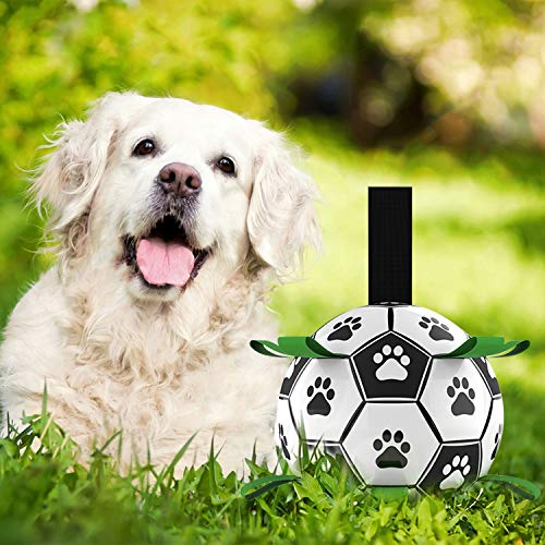 Bojafa Christmas Dog Toy Ball, Interactive Dog Games Football with Grab Tabs, Dog Tug Toy for Small Medium Large Dogs Outdoor Playing - Image 9