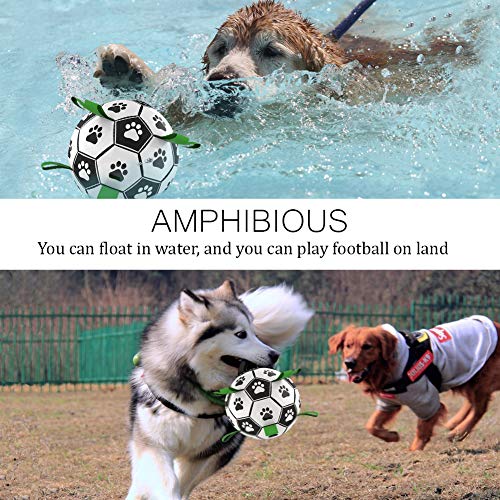 AIFENTE Dog Ball Dog Soccer Ball with Grab Tabs Interactive Dog Toys Herding Ball for Dogs Rubber Ball Dog Balls for Small & Medium Dogs Jolly Balls for Dogs - Image 5