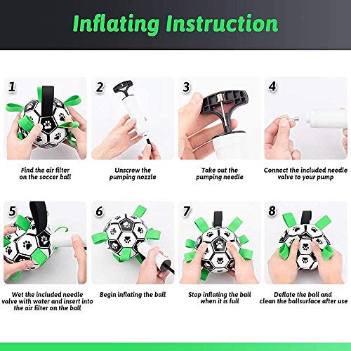 Dog Ball with Grab Tabs, Interactive Dog Football Toys for Tug of War, Dog Tug Toy, Dog Water Toy, Durable Wobble Dog Balls for Small & Medium Dogs - Image 5