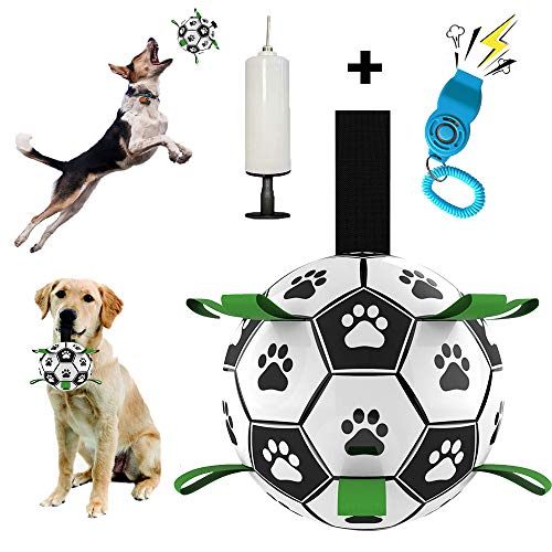 Dog Ball with Grab Tabs, Interactive Dog Football Toys for Tug of War, Dog Tug Toy, Dog Water Toy, Durable Wobble Dog Balls for Small & Medium Dogs - Image 8