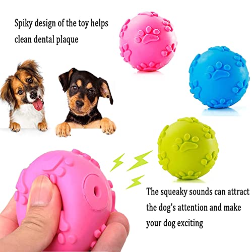 winbarry Dog Toy Ball,Dog Squeaky Ball,Dog Chew Toys Balls,Dog Balls Rubber, for Medium and Small Dogs - 3 of pack - Image 4
