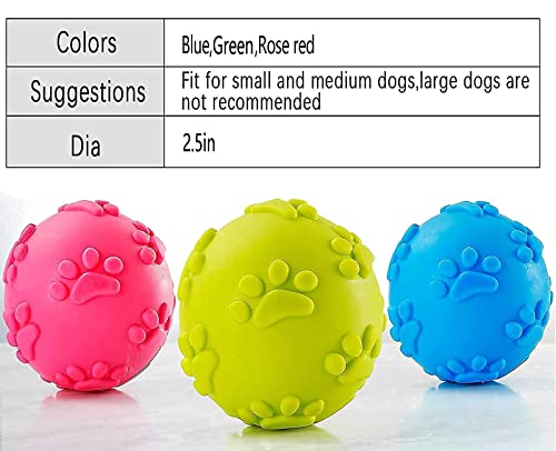 winbarry Dog Toy Ball,Dog Squeaky Ball,Dog Chew Toys Balls,Dog Balls Rubber, for Medium and Small Dogs - 3 of pack - Image 5