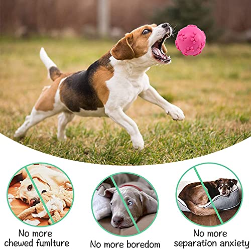 winbarry Dog Toy Ball,Dog Squeaky Ball,Dog Chew Toys Balls,Dog Balls Rubber, for Medium and Small Dogs - 3 of pack - Image 7