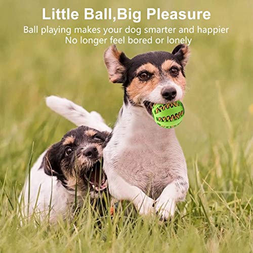 Dog Treat Ball, 2 Pack Dog Ball Toys for Pet Tooth Cleaning, Nontoxic Bite Resistant Toy Ball ViiAN A… for Small Medium Large Dogs Teeth Cleaning Chewing Training IQ Training - Image 3