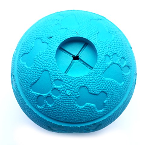 Feixun Dog Treat Toy Ball, Dog Rubber Food Ball, Interactive Dog Toy, Pack of 2(1*Blue+1*Green) 8.1cm - Image 6