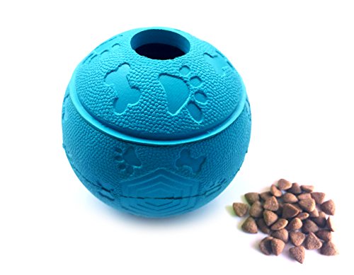Feixun Dog Treat Toy Ball, Dog Rubber Food Ball, Interactive Dog Toy, Pack of 2(1*Blue+1*Green) 8.1cm - Image 7