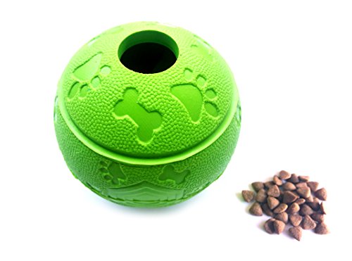 Feixun Dog Treat Toy Ball, Dog Rubber Food Ball, Interactive Dog Toy, Pack of 2(1*Blue+1*Green) 8.1cm - Image 8