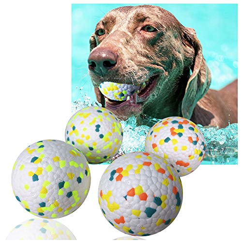 Indestructible Dog Ball, Rubber Dog Ball Interactive Toy, Bite Resistant Teeth Training Toys, Latex Floating Toy Fetch Throw Toy Ball for Small Medium Large Dog - Image 3