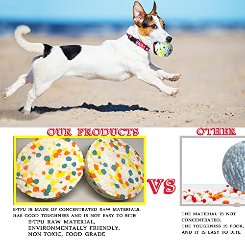 Indestructible Dog Ball, Rubber Dog Ball Interactive Toy, Bite Resistant Teeth Training Toys, Latex Floating Toy Fetch Throw Toy Ball for Small Medium Large Dog - Image 4