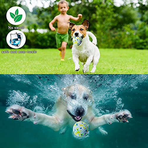 Indestructible Dog Ball, Rubber Dog Ball Interactive Toy, Bite Resistant Teeth Training Toys, Latex Floating Toy Fetch Throw Toy Ball for Small Medium Large Dog - Image 6
