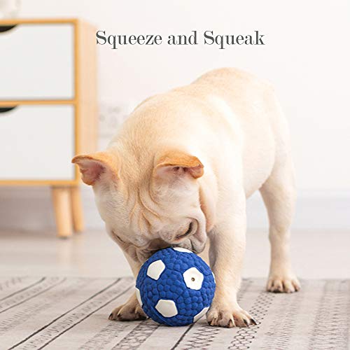 LYINBO Rubber Ball for Dog, Pet Squeaky Toys, Dog Rugby Ball, Squeaky Latex Rubber Dog Toy Balls Bite Resistant Teeth Training Toys for Dogs - Image 4