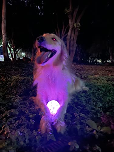 Lightening LED Dog Ball Flashing Glow in the Dark Dog Ball Light Up Dog Ball Tough Strong Dog Balls for Games Including Catch and Fetch Dog Toy Flashing Neon Light Water Proof Dog Safe Ball - Image 6