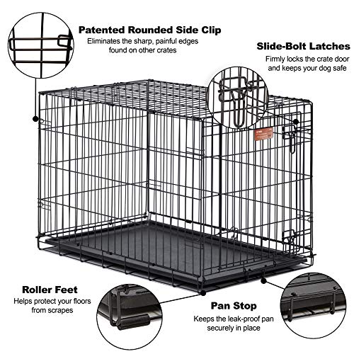MidWest Homes for Pets Dog Crate | iCrate Single Door & Double Door Folding Metal Dog Crates | Fully Equipped - Image 5