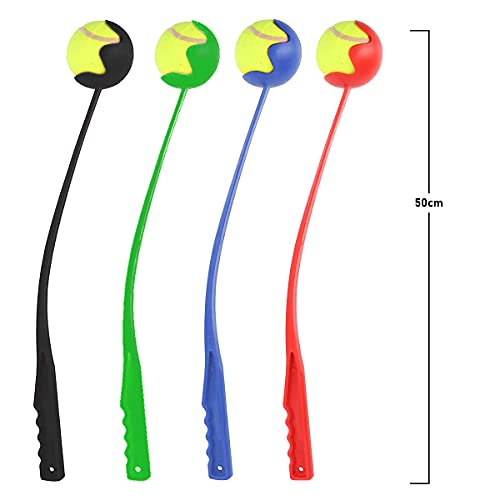 Ball Thrower Dog Hands Free Dog Ball Launcher Pick Up and Throw Play - Tennis Ball and Launcher Toy - Puppy Toys, Toys for Dogs Exercise & Training for Large Medium Small Dogs (50cm Mixed Colours) - Image 3