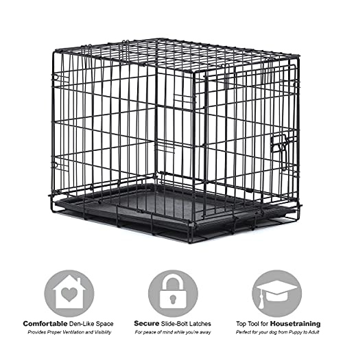New World Pet Products Folding Metal Dog Crate; Single Door & Double Door Dog Crates - Image 3