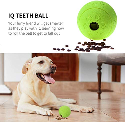 Newthinking Dog Toys Ball Set, 3inch Dog Treat Toys Ball, Dog Squeaky Balls, IQ Treat Ball, Rubber Ball and Dispensing Ball for Small Medium Dog Gift, 4 Pack - Image 5