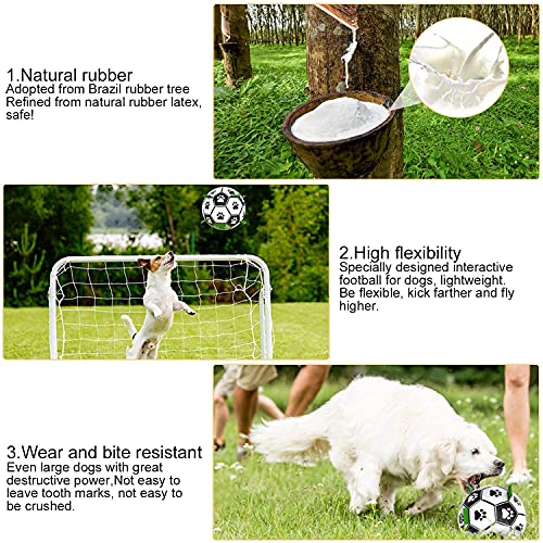 Pet Dog Football Toys,Dog Soccer Ball with Grab,Small Medium Dogs Outdoor Pet Toy Suitable Water/beach/lawn Indoor Best Pet Toy and Dog Tug-of-war Swing Ball with Pump - Image 6