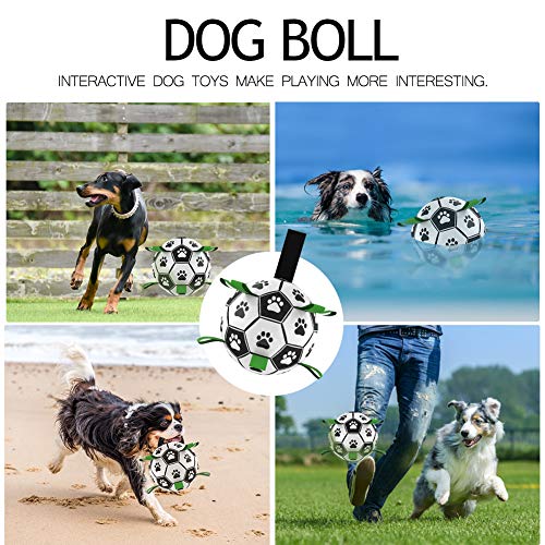 Pet Dog Football Toys,Dog Soccer Ball with Grab,Small Medium Dogs Outdoor Pet Toy Suitable Water/beach/lawn Indoor Best Pet Toy and Dog Tug-of-war Swing Ball with Pump - Image 7