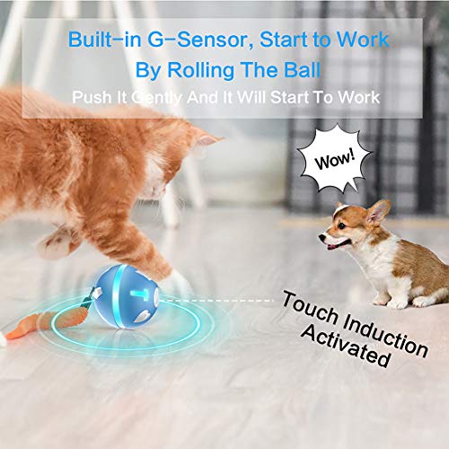 PetDroid Interactive Dog/Cats Ball Toys,Durable Motion Activated Automatic Rolling Ball Toys for Puppy/Small/Medium Dogs,USB Rechargeable - Image 3