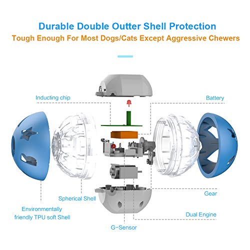 PetDroid Interactive Dog/Cats Ball Toys,Durable Motion Activated Automatic Rolling Ball Toys for Puppy/Small/Medium Dogs,USB Rechargeable - Image 4