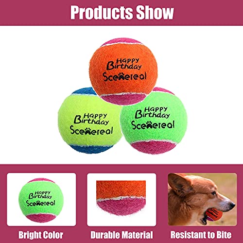 Scenereal Squeaky Tennis Balls for Dogs 12 Packs, Dog Ball Toys 5cm for Dog Training Exercise, Interactive Dog Bouncing Balls for Small Medium Dogs Puppies - Image 4