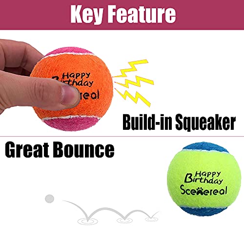 Scenereal Squeaky Tennis Balls for Dogs 12 Packs, Dog Ball Toys 5cm for Dog Training Exercise, Interactive Dog Bouncing Balls for Small Medium Dogs Puppies - Image 5