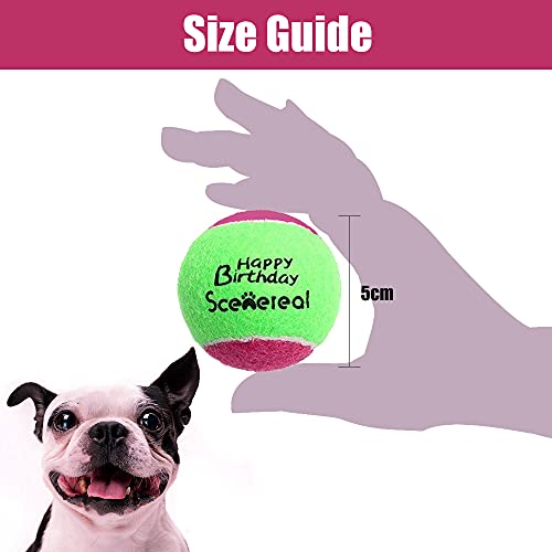 Scenereal Squeaky Tennis Balls for Dogs 12 Packs, Dog Ball Toys 5cm for Dog Training Exercise, Interactive Dog Bouncing Balls for Small Medium Dogs Puppies - Image 6