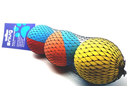 Snug Rubber Dog Balls for Small and Medium Dogs - Tennis Ball Size - Virtually Indestructible (3 Pack) - Image 4