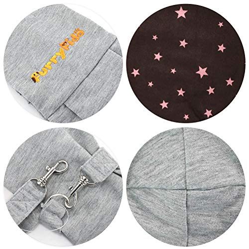 FurryFido puppy carrier sling, Reversible puppy carrier for Dogs/Cats/Bunny under 13lbs, Extra Safety pet sling with Collar Latch and Loop (Grey) - Image 6